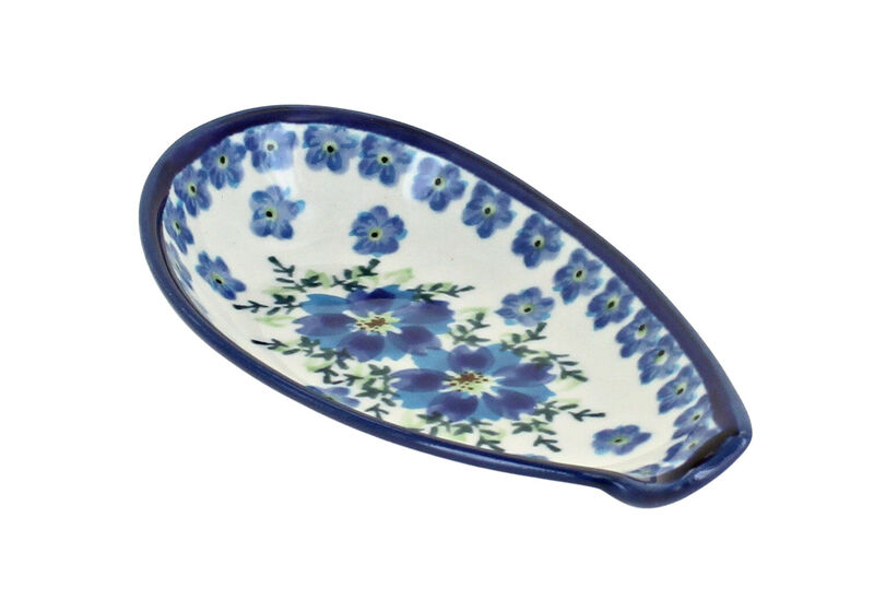 Blue Rose Polish Pottery Kalina Small Spoon Rest