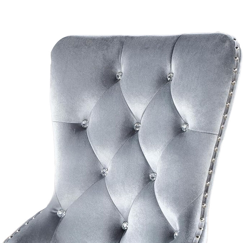 Ada 7pc Dining Table and Chair Set, 72-90 Inch Extendable Top, Gray - Benzara