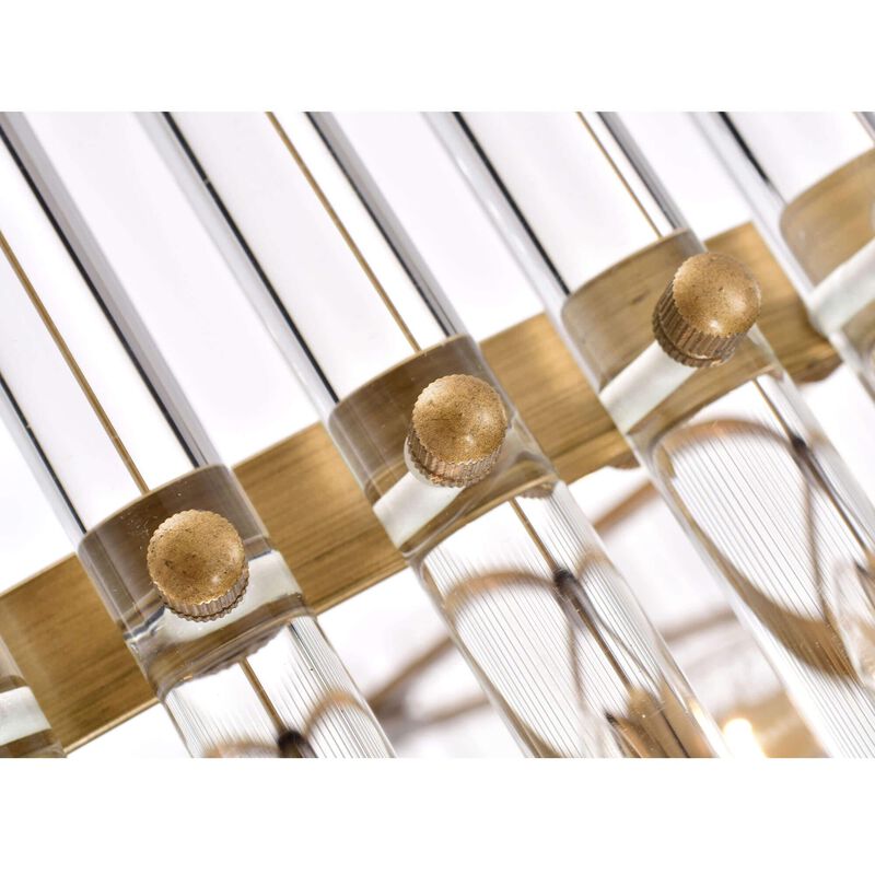Clara 5-light Brushed Brass Crystal Chandelier image number 5