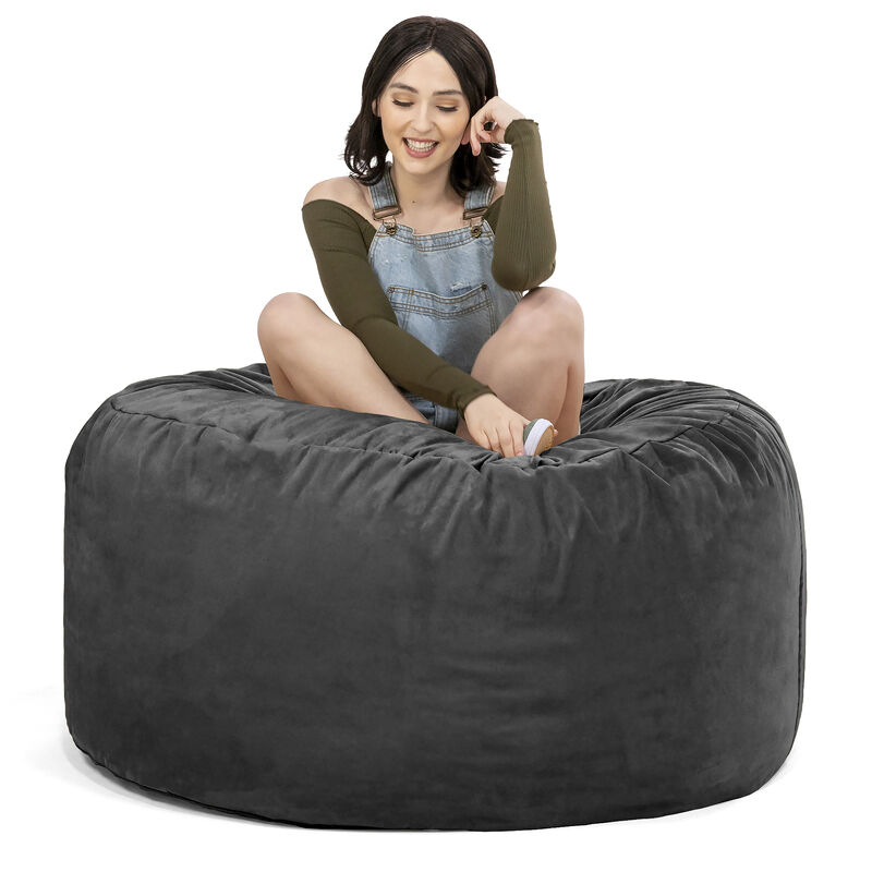 Jaxx Saxx 4 Foot Round Bean Bag w/ Removable Cover