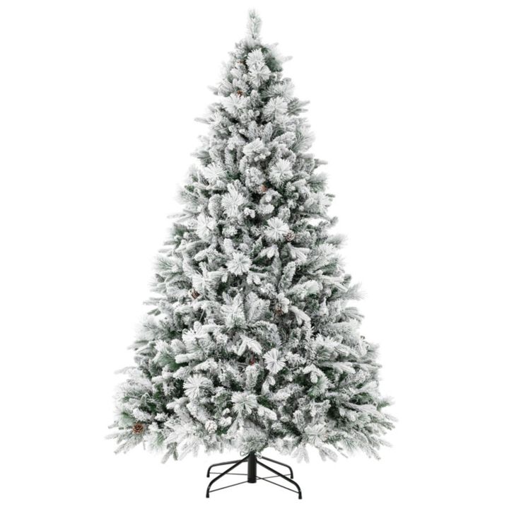 Hivvago 4.5/6/7 Feet Artificial Xmas Tree with Pine Needles and LED Lights