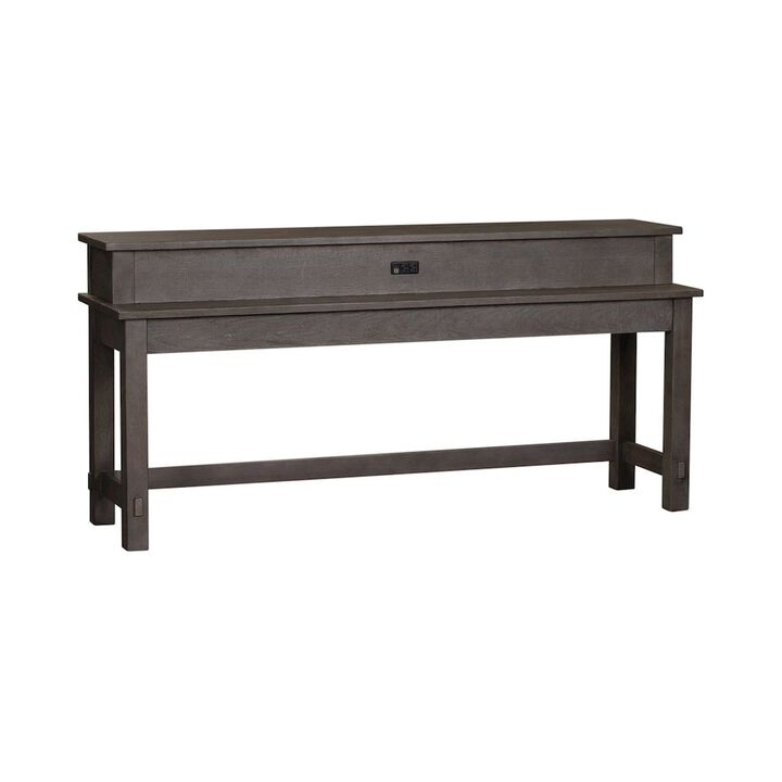 Liberty Furniture 4 PcLiving Room Set with Charging Station - Distressed Dusty Charcoal Oak Wood