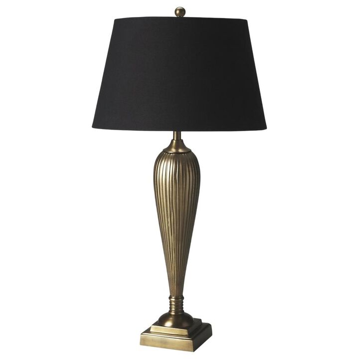 Hors D'oeuvres Camila Antique Brass Table Lamp