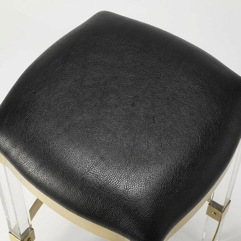 Starlight Canyon Home Leather Upholstered Counter Stool, Modern Contemporary Bar Kitchen Chair image number 5
