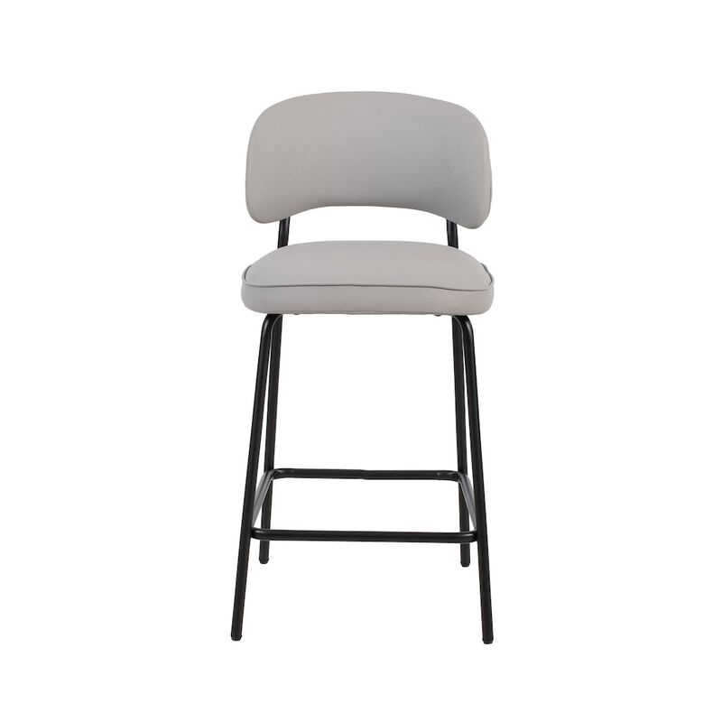 New Classic Furniture Blythe Vegan Leather Counter Chair in Ivory (Set of 4)