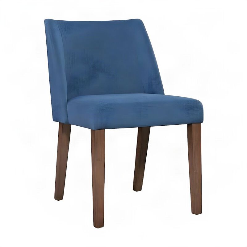 Elegant Round Dining Room Table and Chairs Set for 4 &ndash; Blue/Brown image number 2