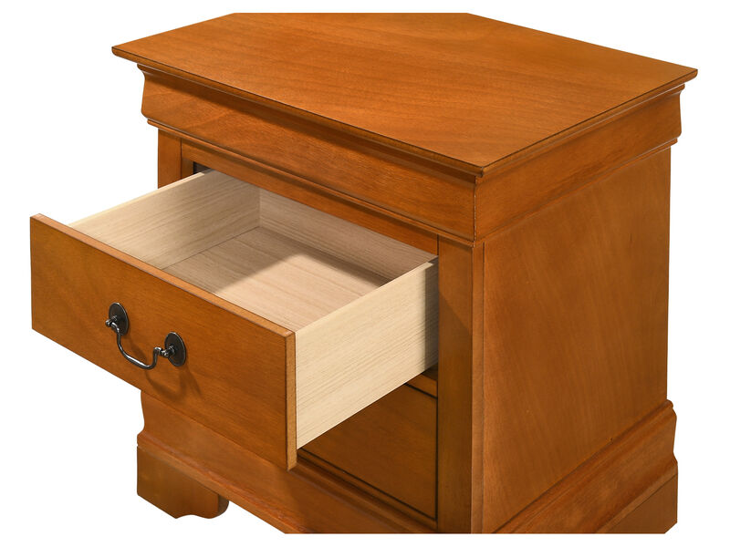 Louis Philippe 2-Drawer Nightstand (24 in. H X 21 in. W X 16 in. D) image number 3