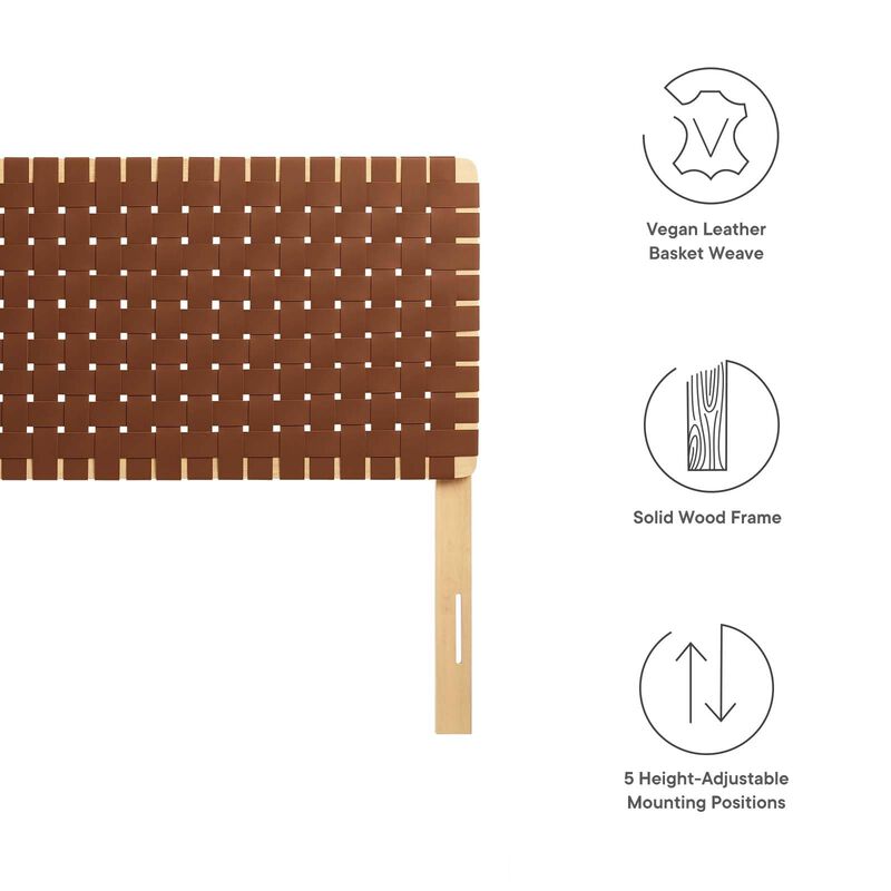 Sparta Weave Vegan Leather Queen Headboard image number 3