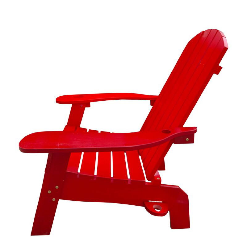 Hivvago Patio Adirondack Chair with Umbrella Hole image number 4