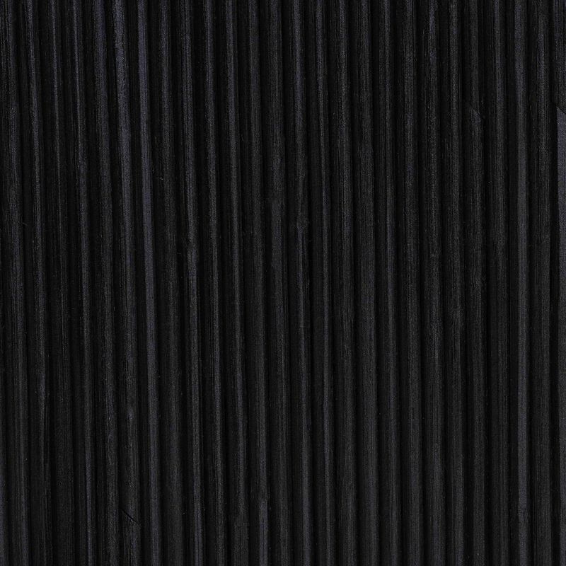 bali & pari Abebi Black Rattan Console Table - Modern Accent Table with Waterfall Silhouette and Open Hairpin Legs, Boho Coastal Style for Entryway, Hallway, or Living Room