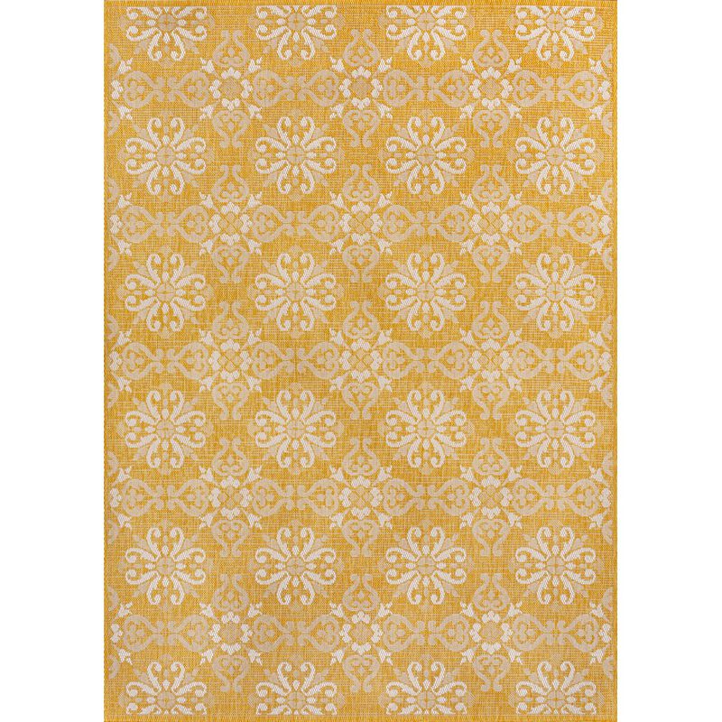 Amora Traditional Mediterranean Tile Design Indoor/Outdoor Area Rug