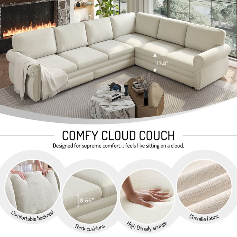 Daker Oversize L-Shaped Sofa image number 6