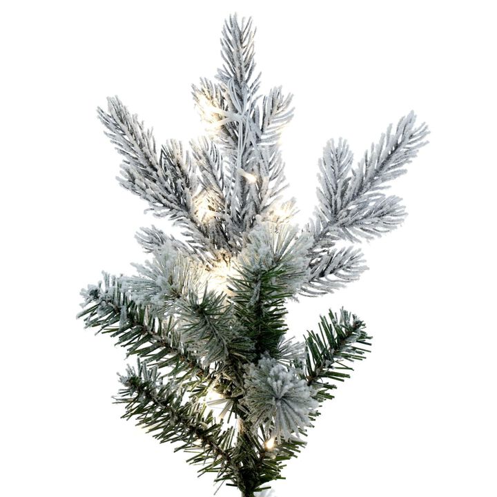 7.5' Flocked Kiana Pre-Lit Artificial Christmas Tree