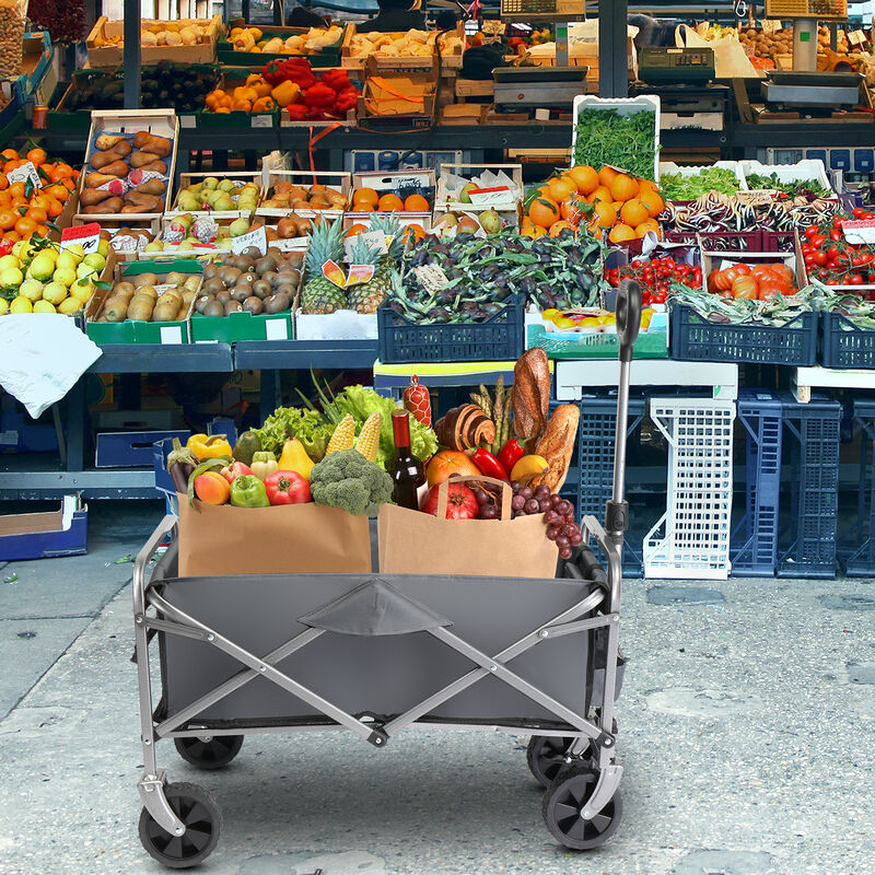 Garden Folding Cart Compact, Collapsible Cart for Convenient Transport of Gardening Tools & Supplies