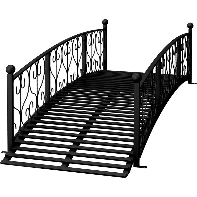 Outdoor Garden Bridge with Side Rails for Enhanced Safety and Decorative Landscaping Feature image number 0