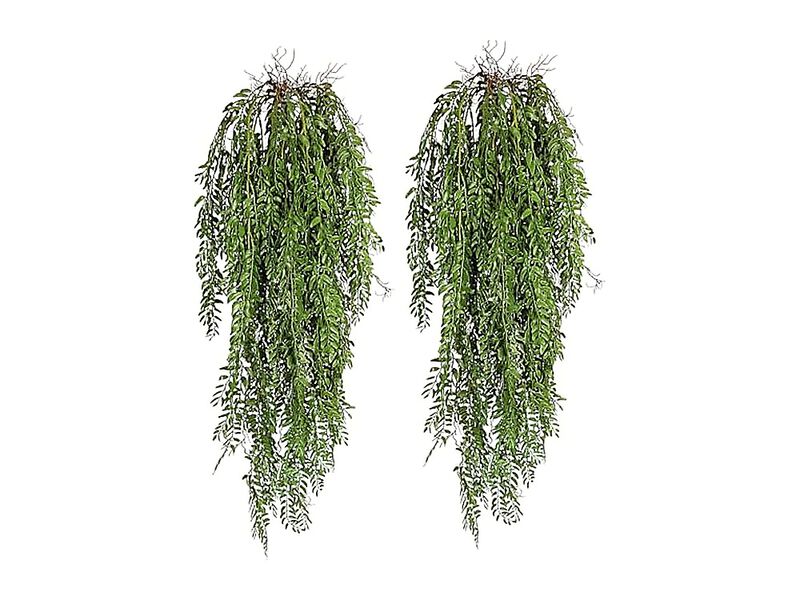 2 Pack 4 Ft Hanging Artificial Plants Faux Ferns Ivy Willow Vine Leaves Wall image number 0