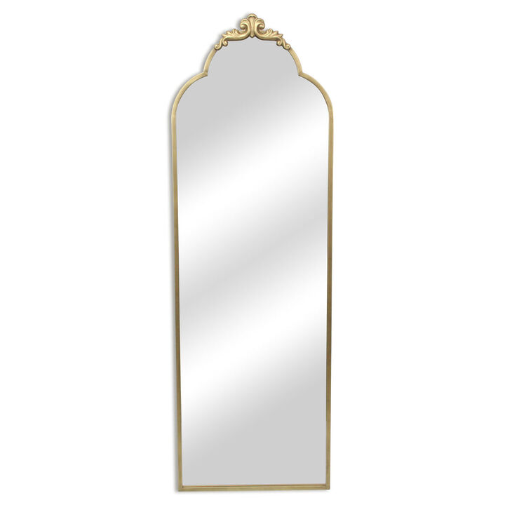 HomeRoots 65" Gold Metal Arch Full Length Hanging Mirror