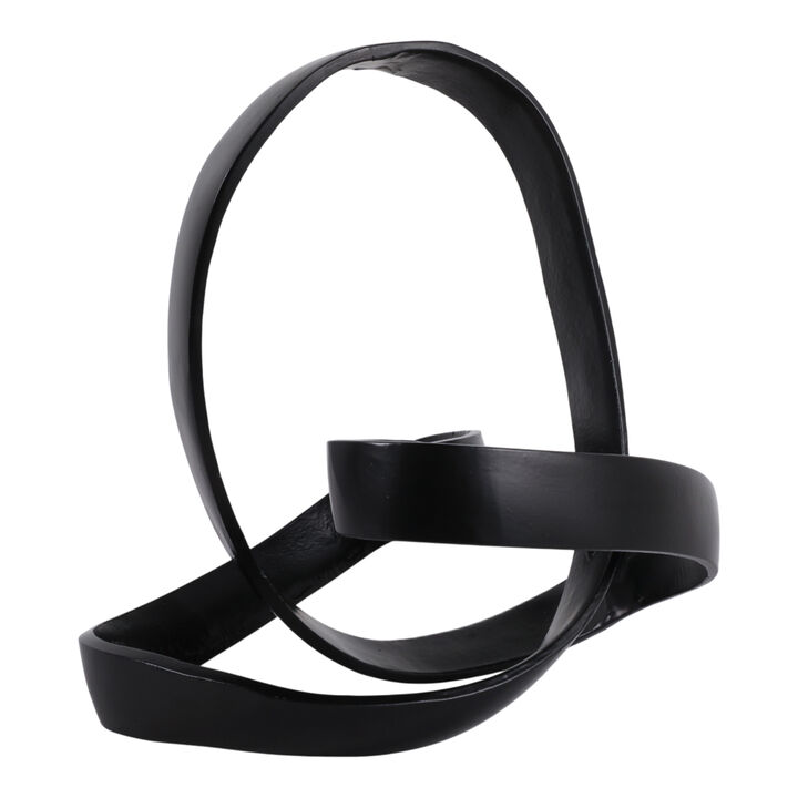 Ec 11.5" Large Metal Knot, Black