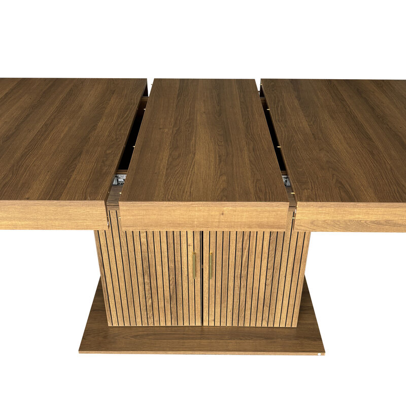 Gamor Modern Extendable Rectangular Dining Table image number 4