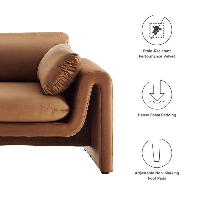 Waverly Performance Velvet Sofa image number 7
