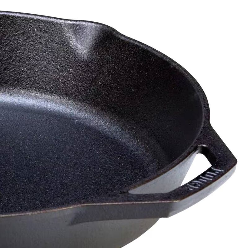Versatile Cast Iron Skillet with Pour Spouts Great for Meats & Veggies