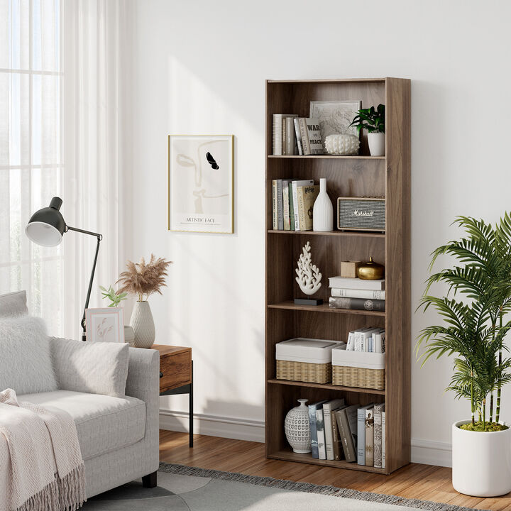 5-Shelf Storage Bookcase Modern Multi-Functional Display Cabinet Furniture