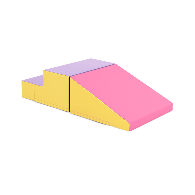 Infant and Toddler Foam Blocks 2-Piece Step and Slide Climber Set