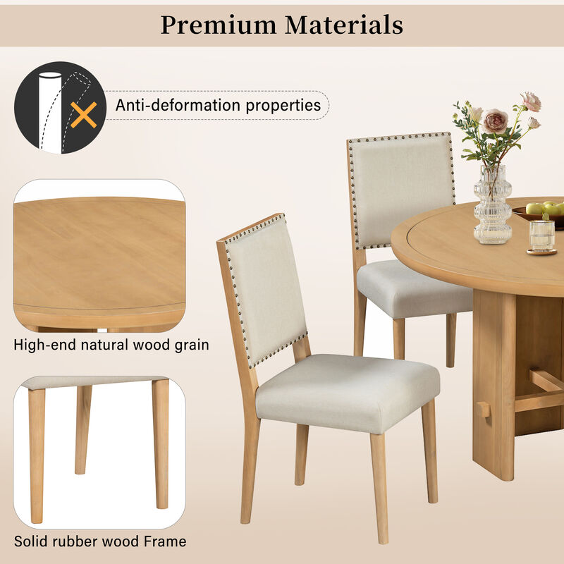 Merax 5-Piece Round Dining Table Set for 4