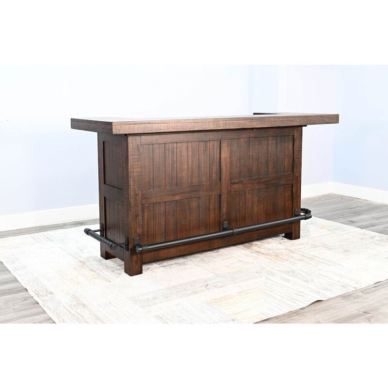 Sunny Designs 80" Traditional Wood Home Bar with Stools image number 5