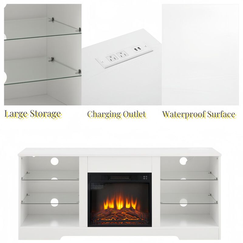 57.87 in. TV Stand Fits TV's up to 62 in. with Cable Management