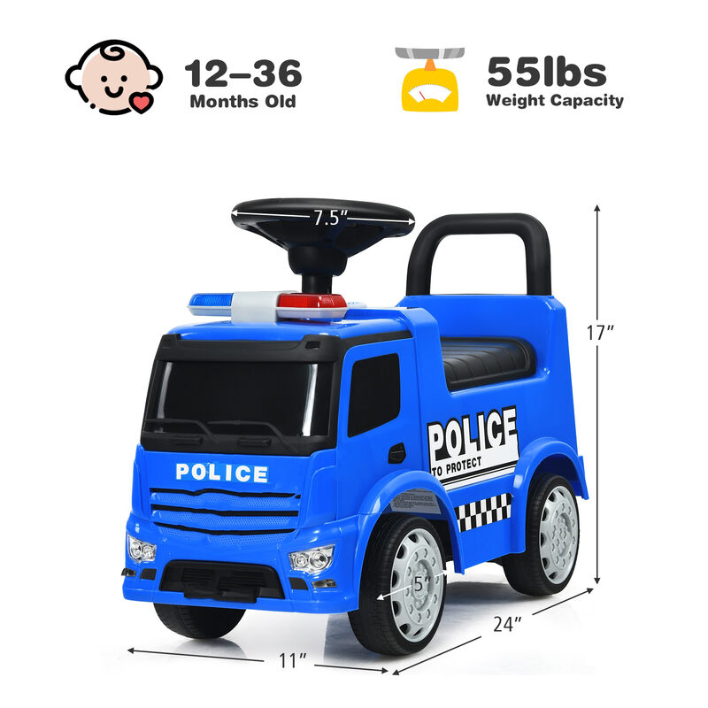 Kids Push Ride-On Car with Sliding Seat Design and Steering Wheel image number 2