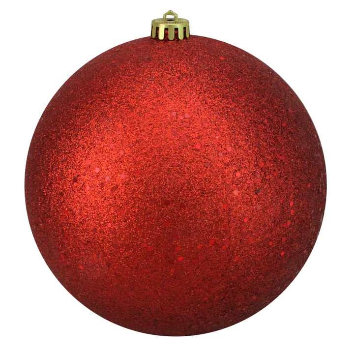Holographic Glitter Red Shatterproof Christmas Ball Ornament 8" (200mm)