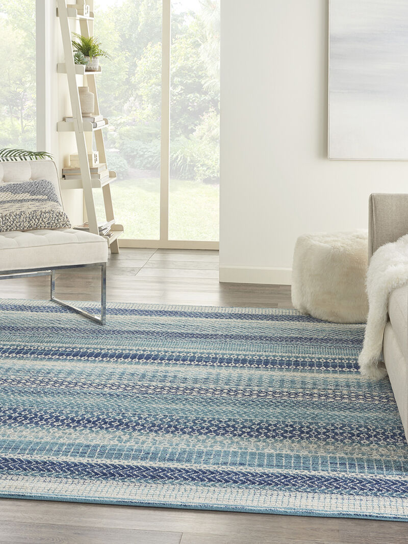 Passion PSN26 Navy/Blue 1'10" x 2'10" Rug image number 1