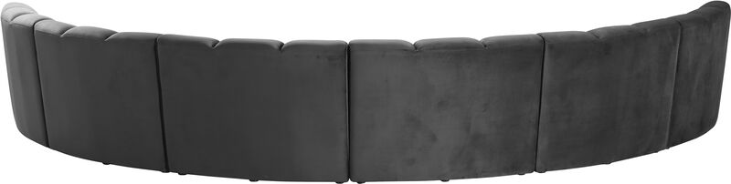 Meridian Furniture Infinity Grey Velvet 6pc. Modular Sectional image number 3