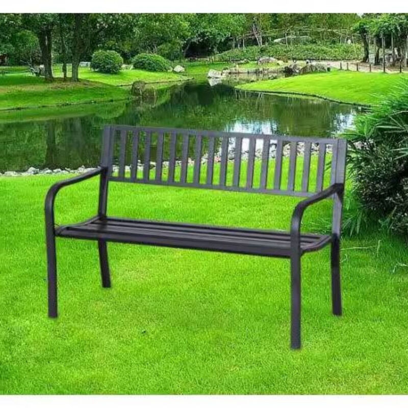 Outdoor Garden Bench with 550 lb Max Weight Capacity for Patio or Backyard