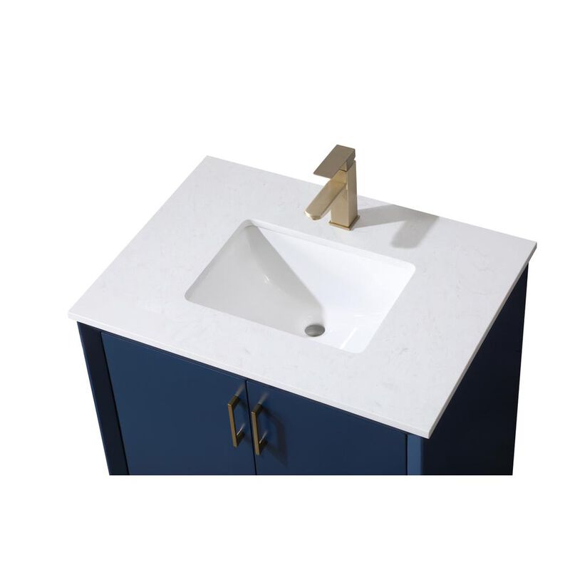 Elegant Kitchen and Bath 30 Inch SIngle Bathroom Vanity In Blue