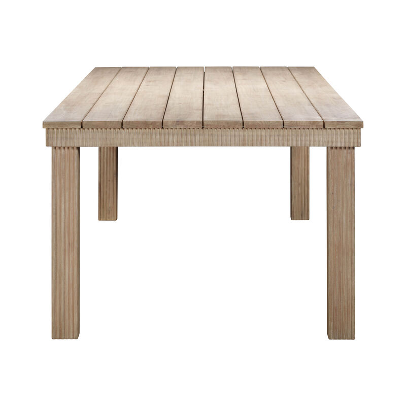 Cassie Natural Outdoor 108" Rectangular Dining Table