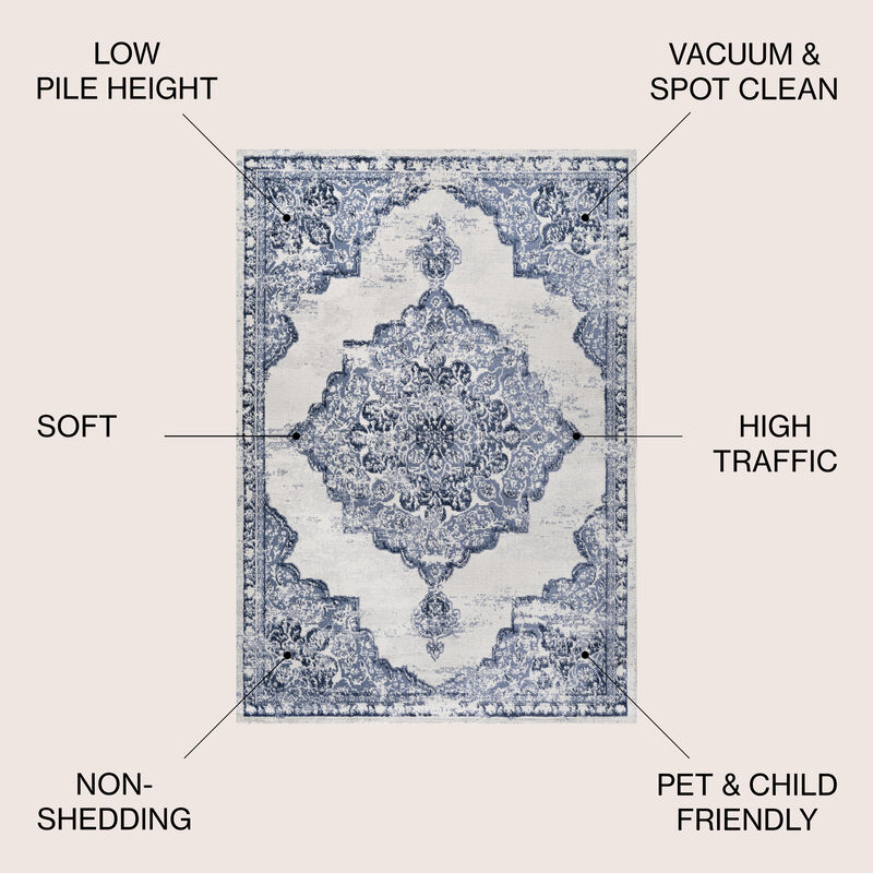 Alhambra Ornate Medallion Modern Area Rug