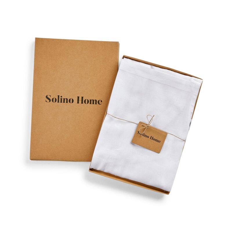 Solino Home 100% Pure Linen Apron - Linen Full Midi Apron image number 6