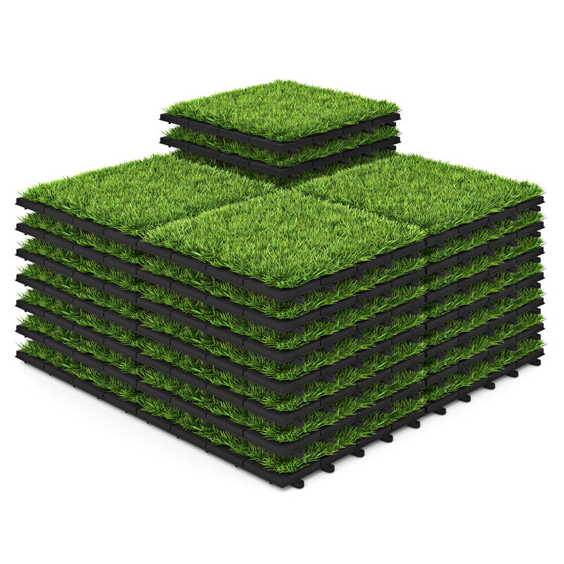 30-Pack Artificial Grass Floor Tiles with Easy Interlocking Installation Design image number 0