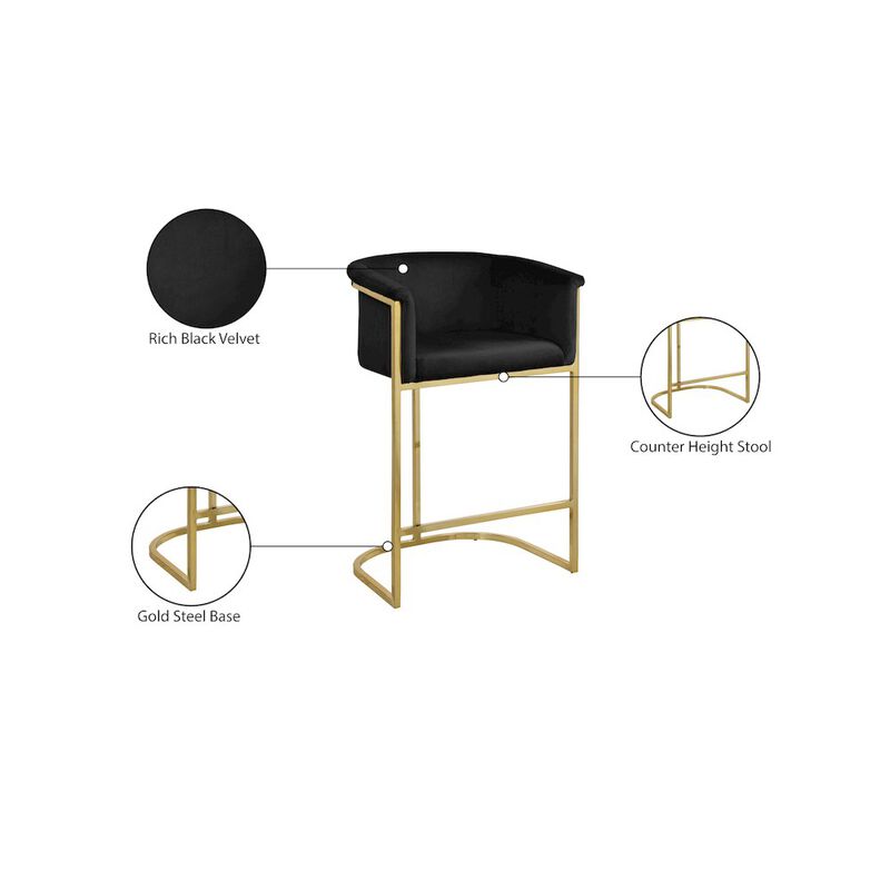 Meridian Furniture Donatella Velvet Stool