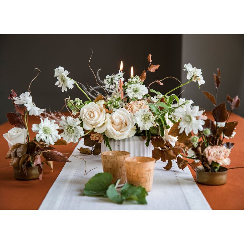 Solino Home Classic Hemstitch 100% Linen Tablecloth &ndash; Handcrafted, Machine Washable, Perfect for Holiday and Everyday Dining