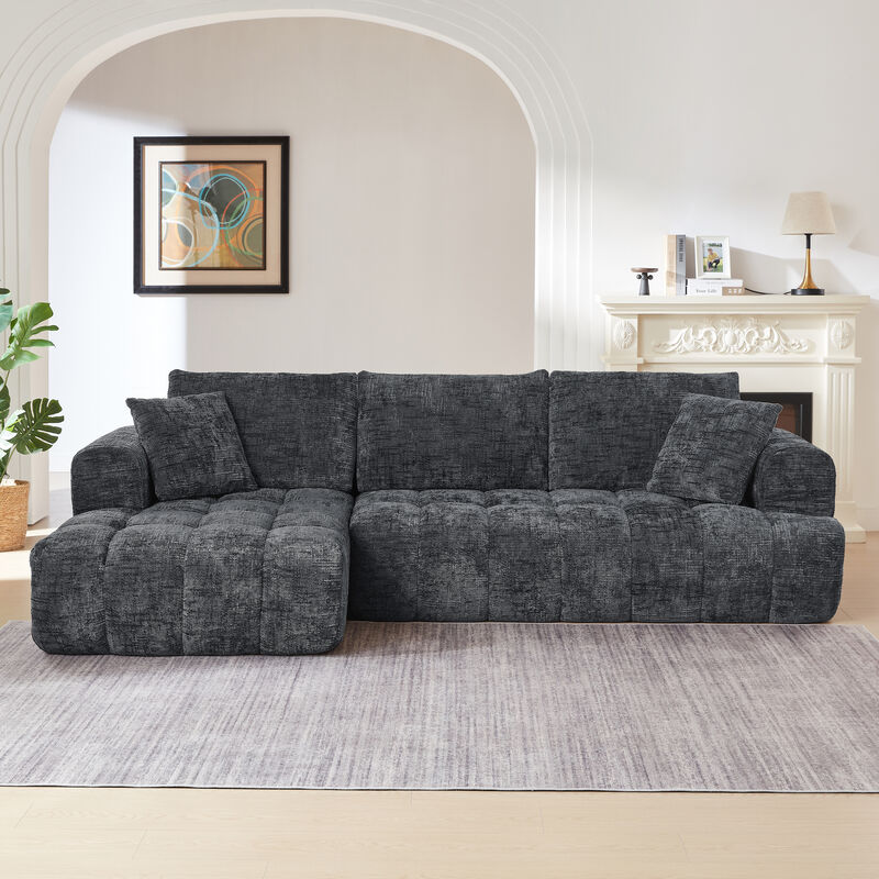 Criki Chenille L-Shape Sectional Sofa image number 2