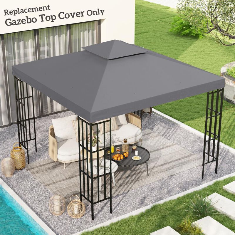 Hivvago 9.84' x 9.84' Gazebo Replacement Canopy Top Only image number 7