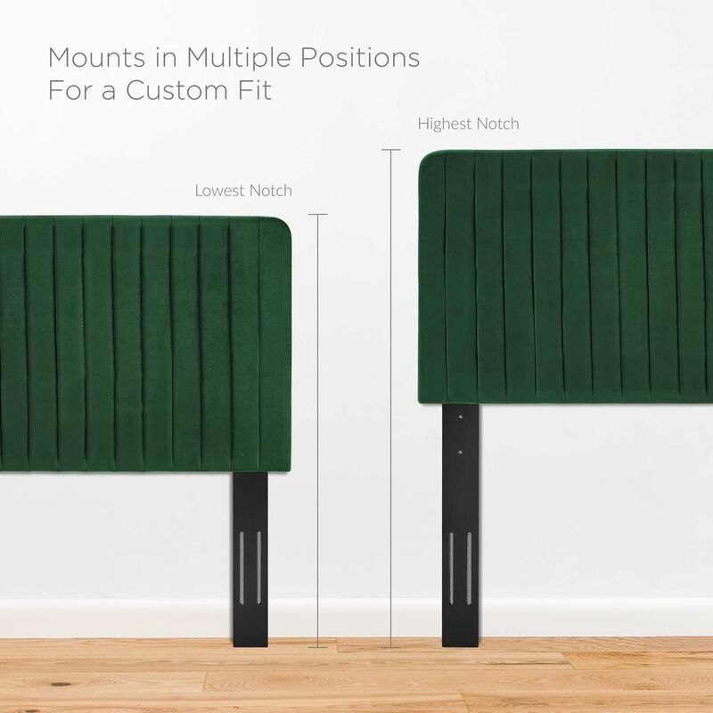 Milenna Channel Tufted Performance Velvet King/California King Headboard image number 5