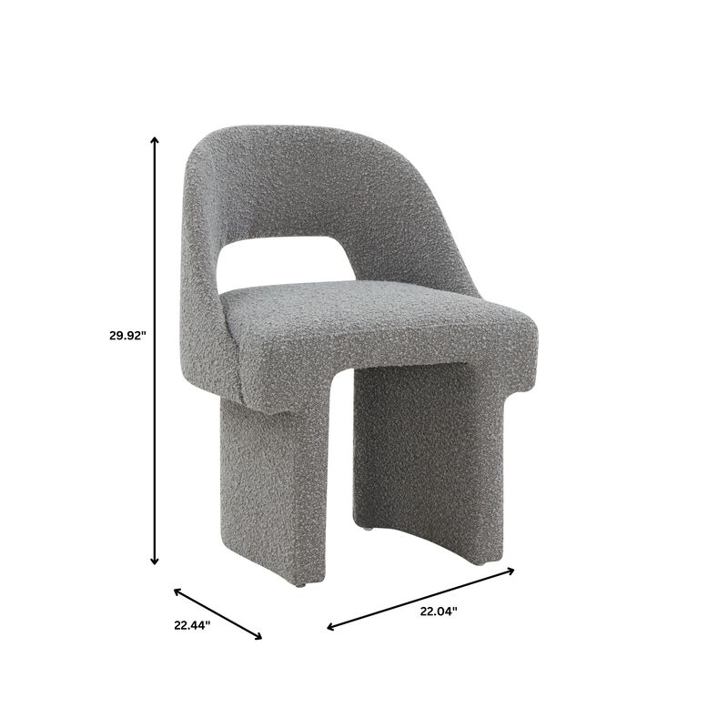 LeisureMod Modern Side Boucle Accent Chair – Quell Collection, Stylish and Cozy Chair for Living Room, Bedroom, and Contemporary Spaces