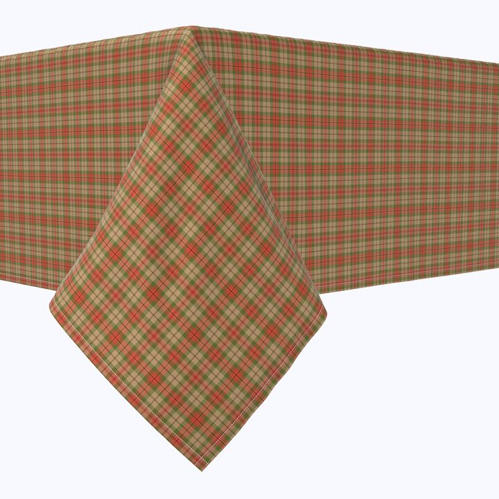 Fabric Textile Products, Inc. Square Tablecloth, 100% Cotton, Thanksgiving Retro Tartan Plaid