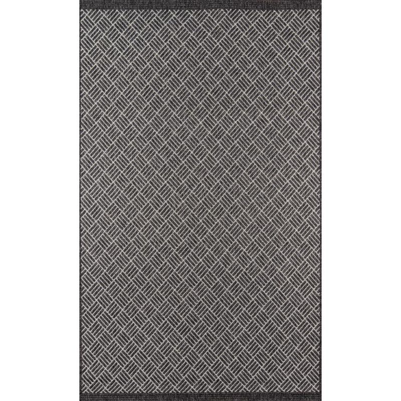 Momeni Contemporary Runner Area Rug, Charcoal, 2'7 X 7'6 Runner