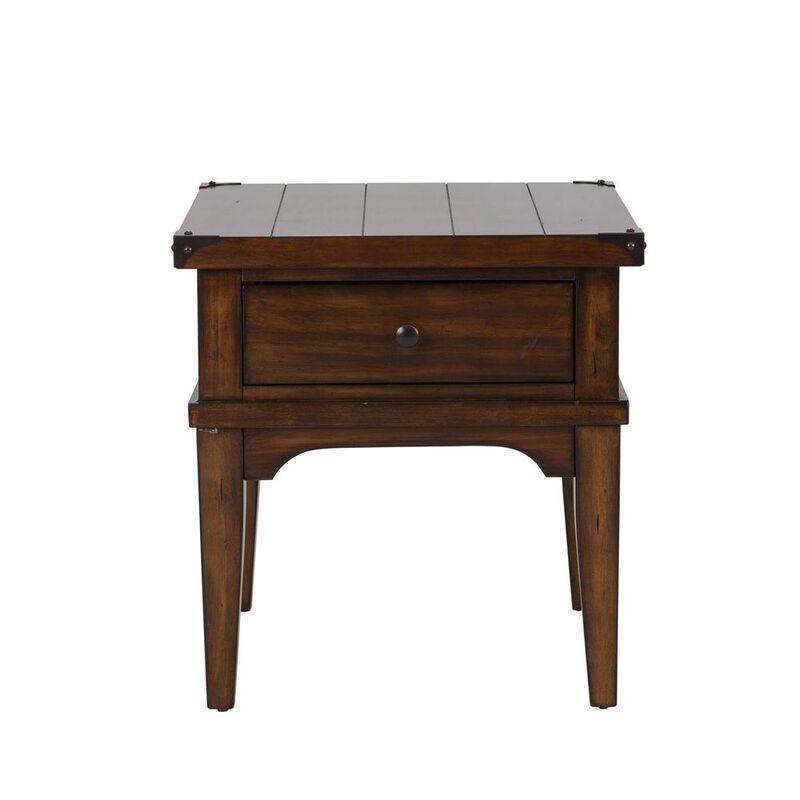 Liberty Furniture Aspen Skies End Table in Russet Brown image number 1