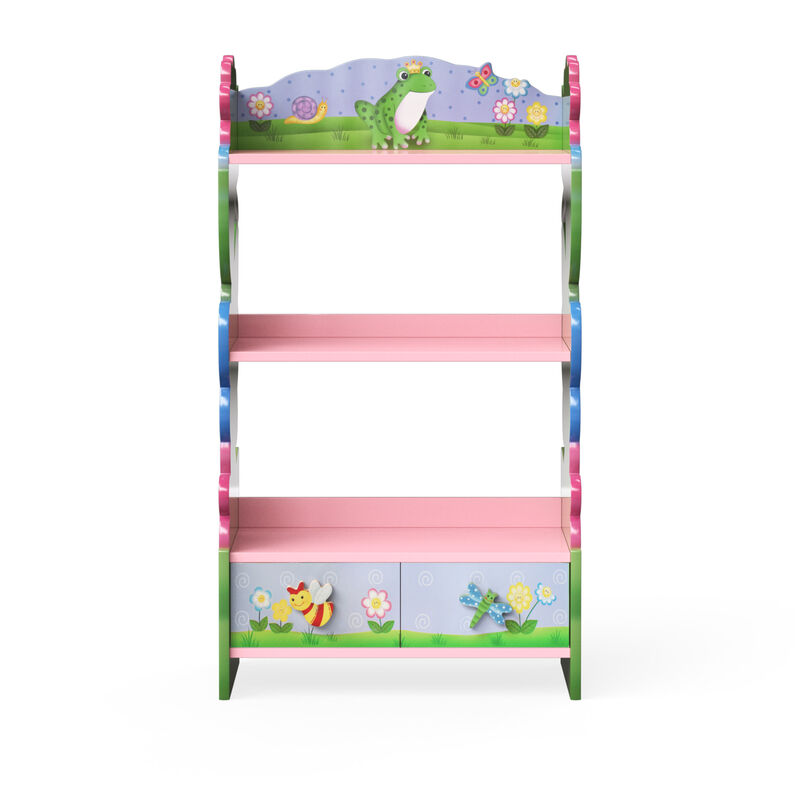 Magic Garden Kids 3-Tier Bookshelf & Drawer, Multi image number 0